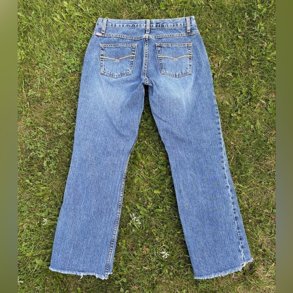 Cruel Girl Relaxed Rocky Mountain Clothing Jeans Womens Jrs Sz 7 Raw Hem Western